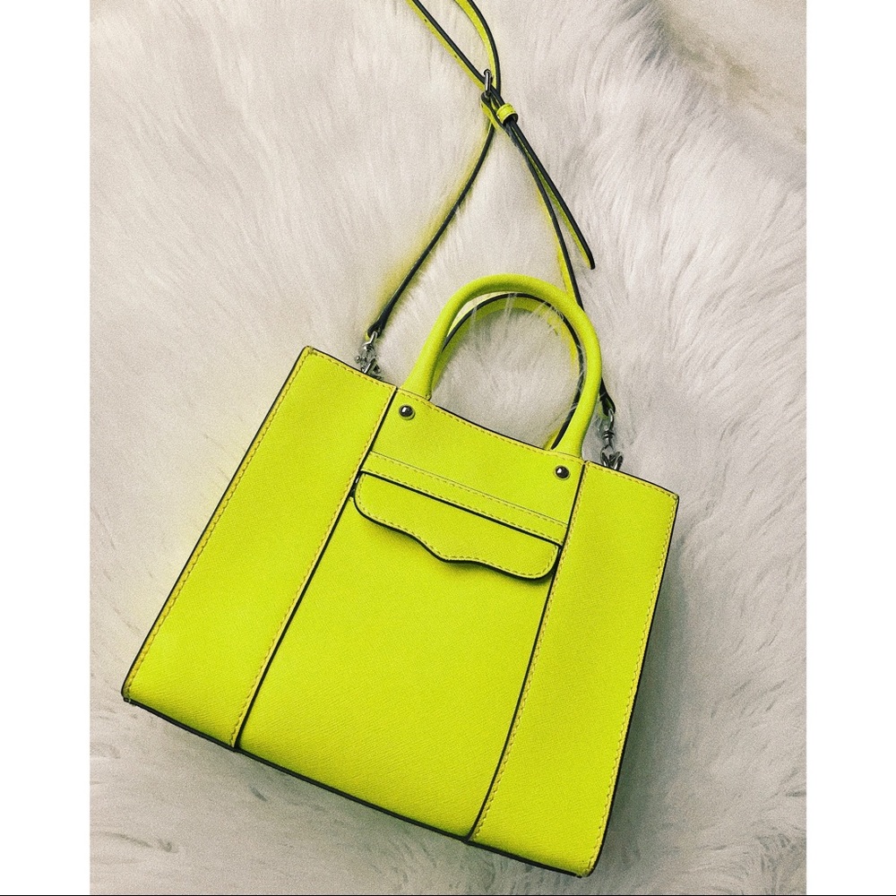 rebecca minkoff neon yellow mini MAB